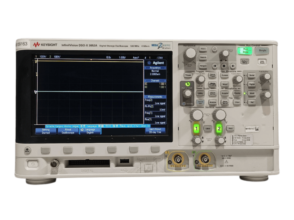 Keysight DSO-X 3052A Digital storage oscilloscope, 2Ch, 500MHz, 4GSa/s #