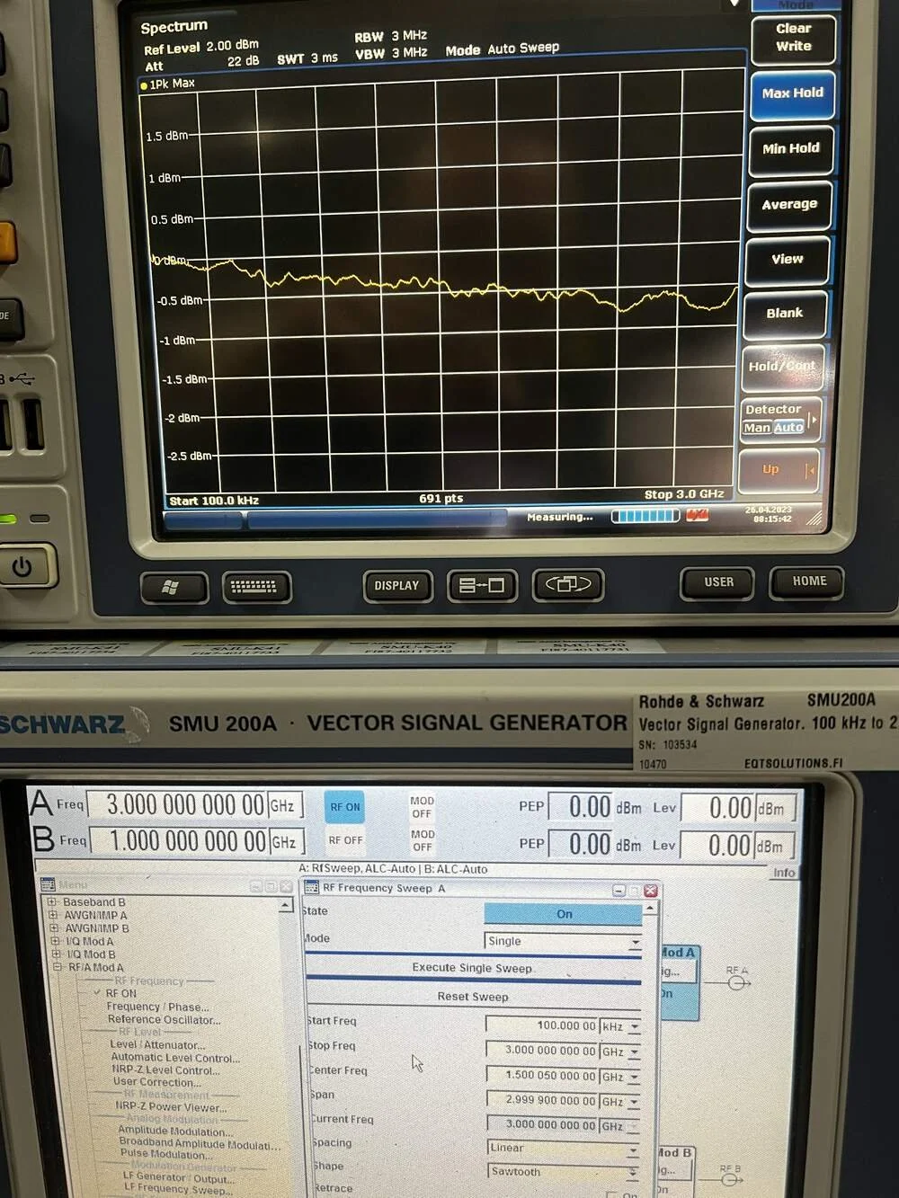 Rohde & Schwarz SMU200A, Vector Signal Generator, 100kHz-3GHz, Loaded with Options