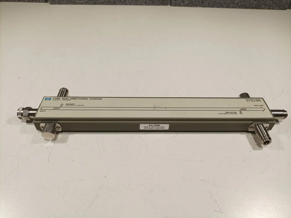 Hewlett Packard 778D RF N Coaxial Broadband Dual Directional Coupler 0.1-2GHz 20dB #