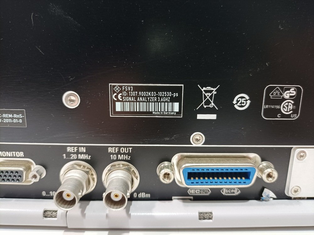 Rohde & Schwarz FSV3, Signal Analyzer, 10 Hz-3.6 GHz, OPT: B25, B29, K10, K72 #