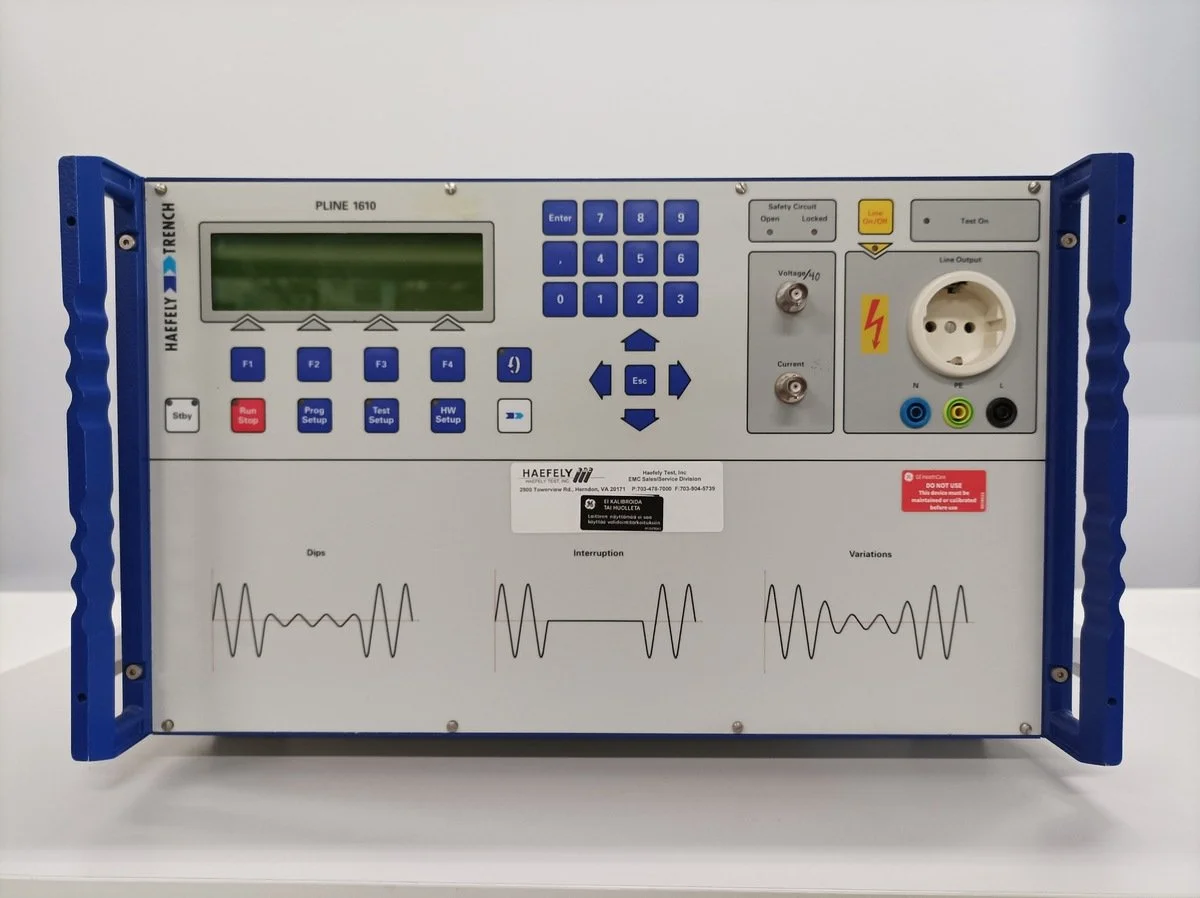 Haefely PLINE1610, Voltage/interruption tester #