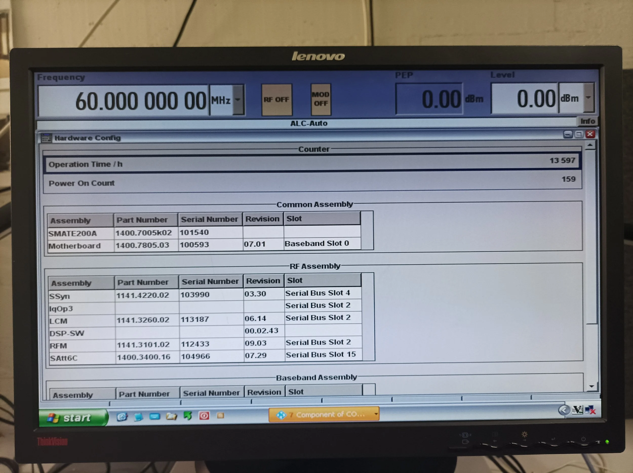 Rohde & Schwarz SMATE200A, Vector Signal Generator, 100kHz-6GHz, loaded with options 101540#
