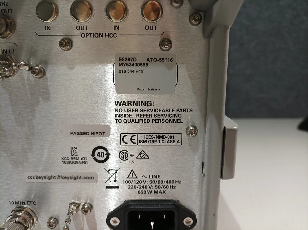 Keysight E8267D, PSG Vector Signal Generator, 250kHz-44GHz, Loaded With Options #