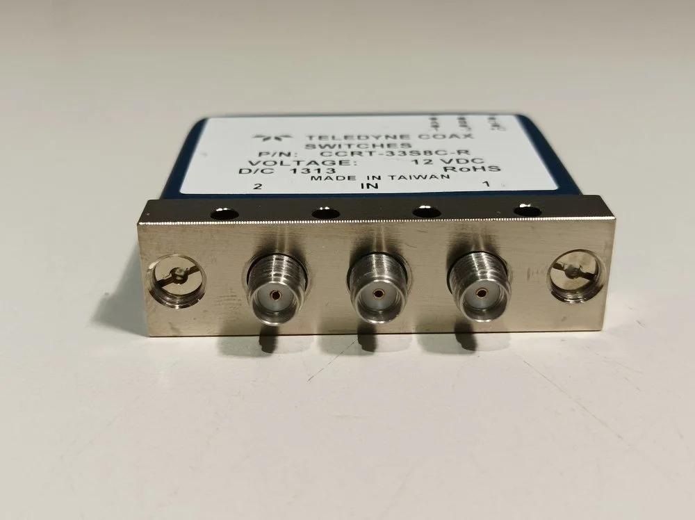 Teledyne CCRT-33S8C-R, Coax Switch, 12 VDC, D/C 1313 #