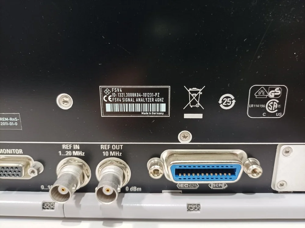Rohde & Schwarz FSV4, Signal Analyzer, 10 Hz-4 GHz, OPT: B25, B29, K10, K72 #
