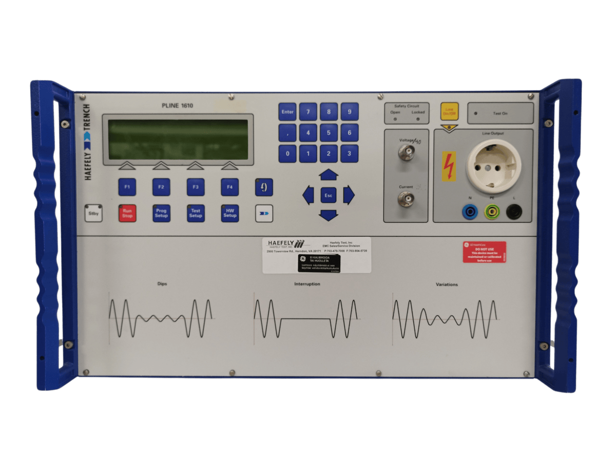 Haefely PLINE1610, Voltage/interruption tester #
