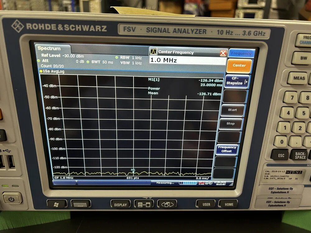 Rohde & Schwarz FSV3, Signal Analyzer, 10Hz-3.6GHz, OPT: B25, B29, K10, K72, 102511-Kj #