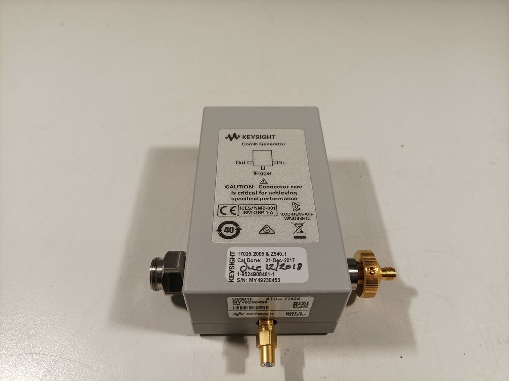Keysight U9391F, Comb Generator, 10MHz-50GHz with U9391-60009, Sine-to-Square Wave Converter + Full Accessory Kit