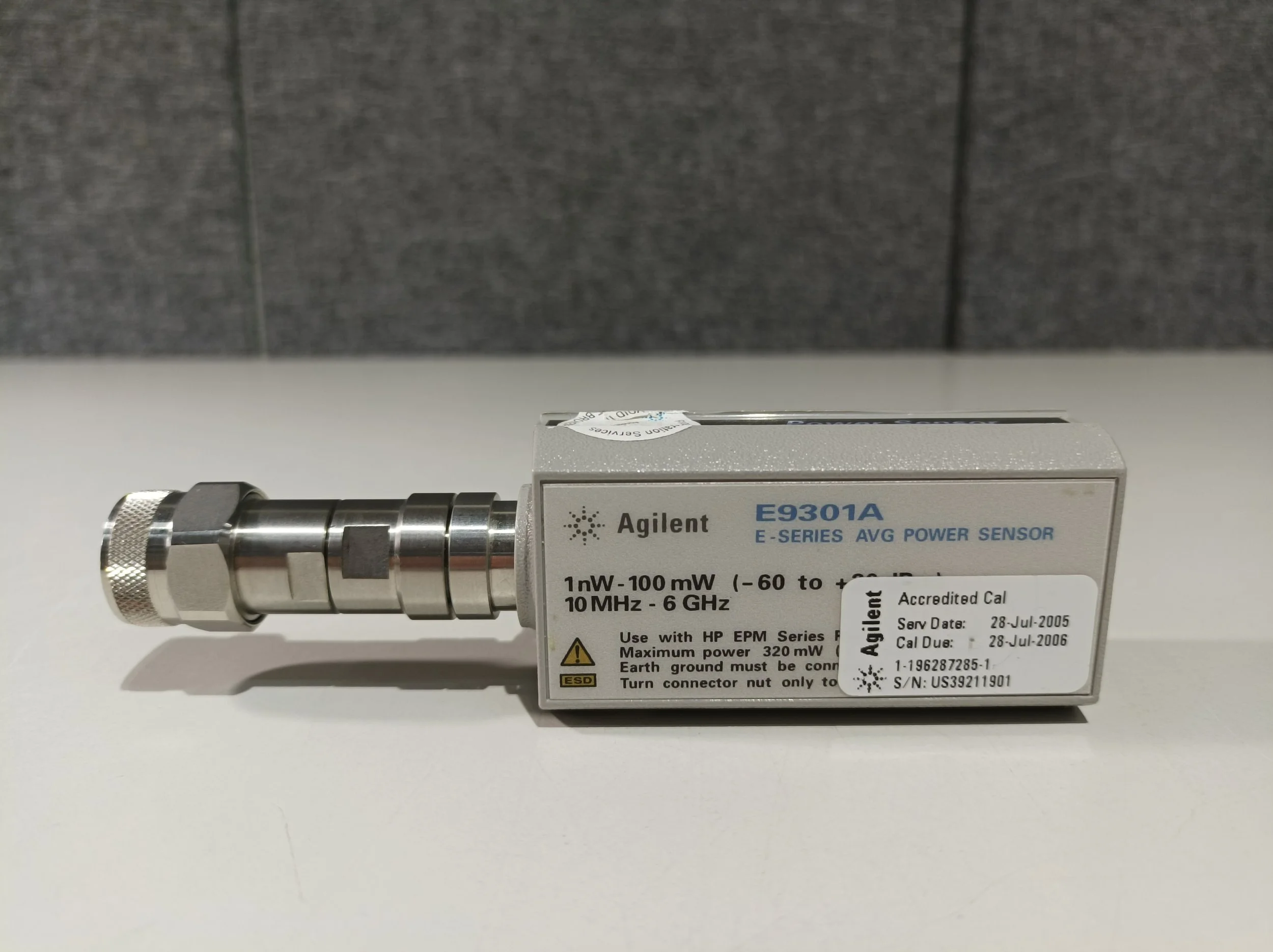 Agilent E9301A, Average Power Sensor, 10 MHz - 6 GHz, 20 dBm, N