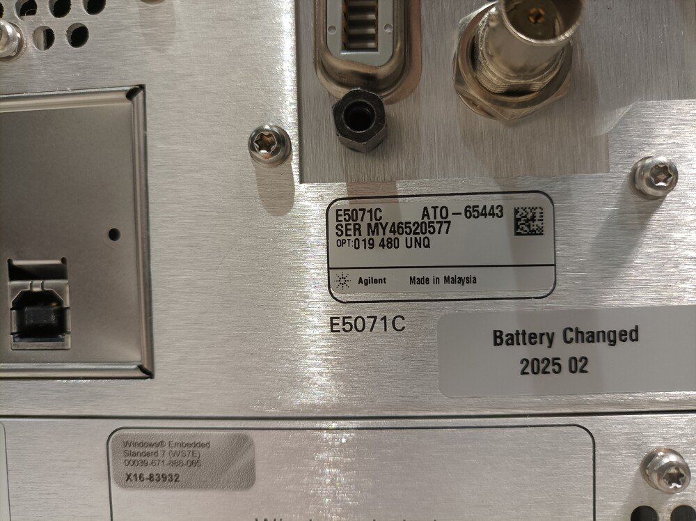 Agilent E5071C, 4-Port ENA Series Network Analyzer, 9kHz – 8,5GHz, 019, 480, UNQ. MY46520577
