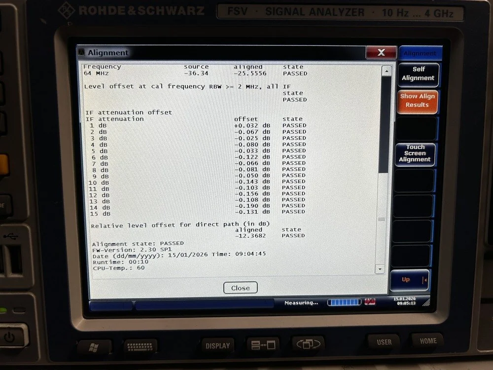 Rohde & Schwarz FSV4, Signal Analyzer, 10 Hz-4 GHz, OPT: B25, B29, K10, K72, K100 #