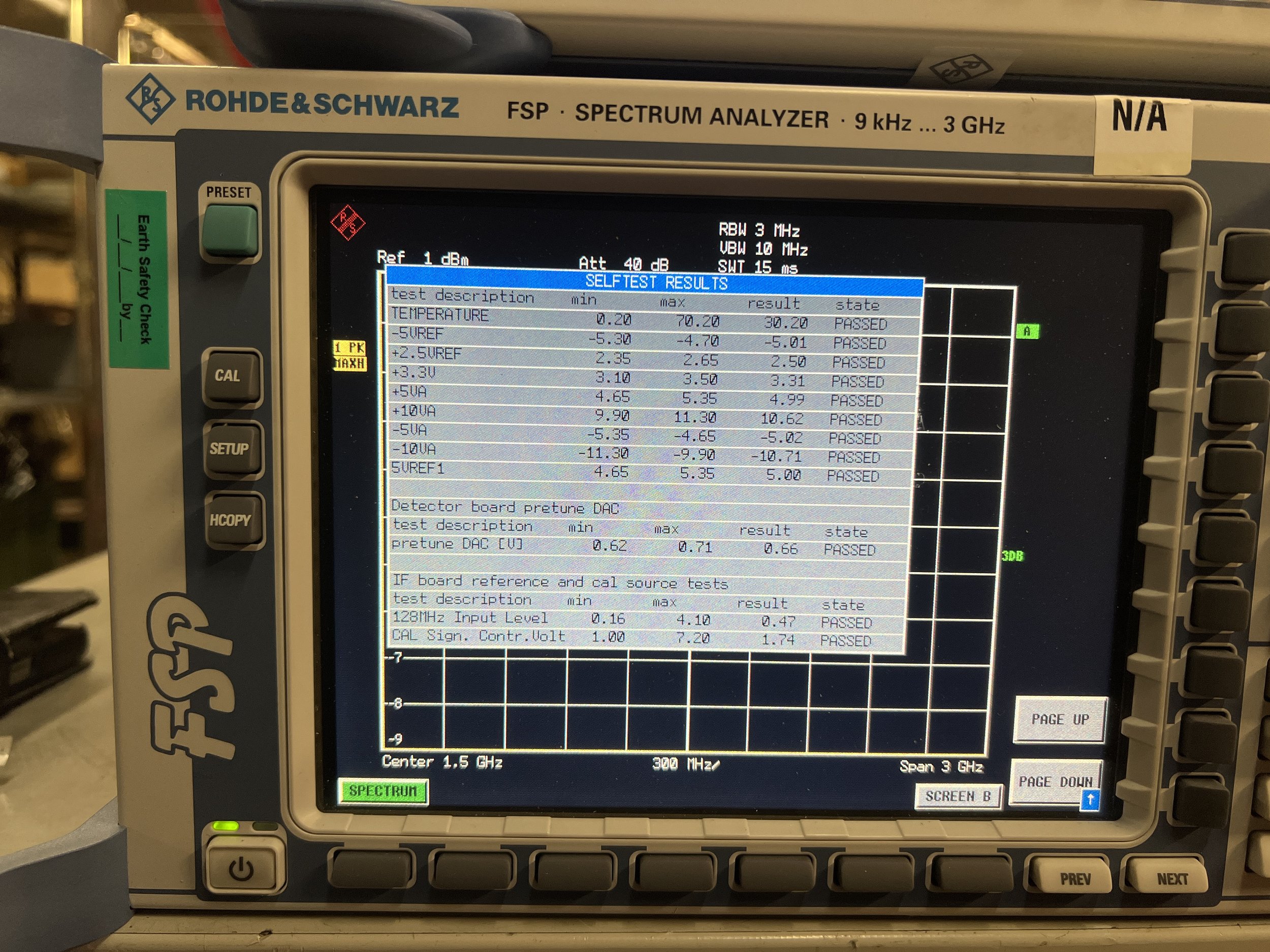 Rohde & Schwarz FSP 3 Spectrum Analyzer, 9kHz-3GHz, Ser. 101056 #