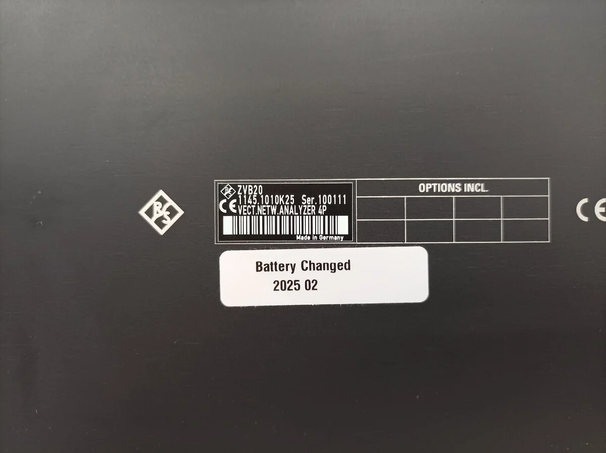 Rohde & Schwarz ZVB20, 4-Port Network Analyzer, 10MHz-20GHz #