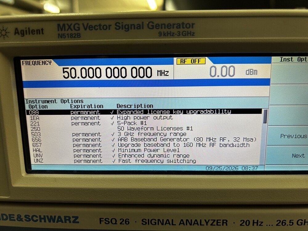Agilent N5182B, MXG Vector Signal Generator, 9 kHz-3 GHz #