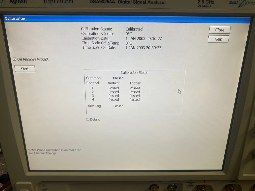 Agilent DSA90254A, Digital Signal Analyzer, 2.5 GHz, 20 GSa/s, OPT: 009, DSA #