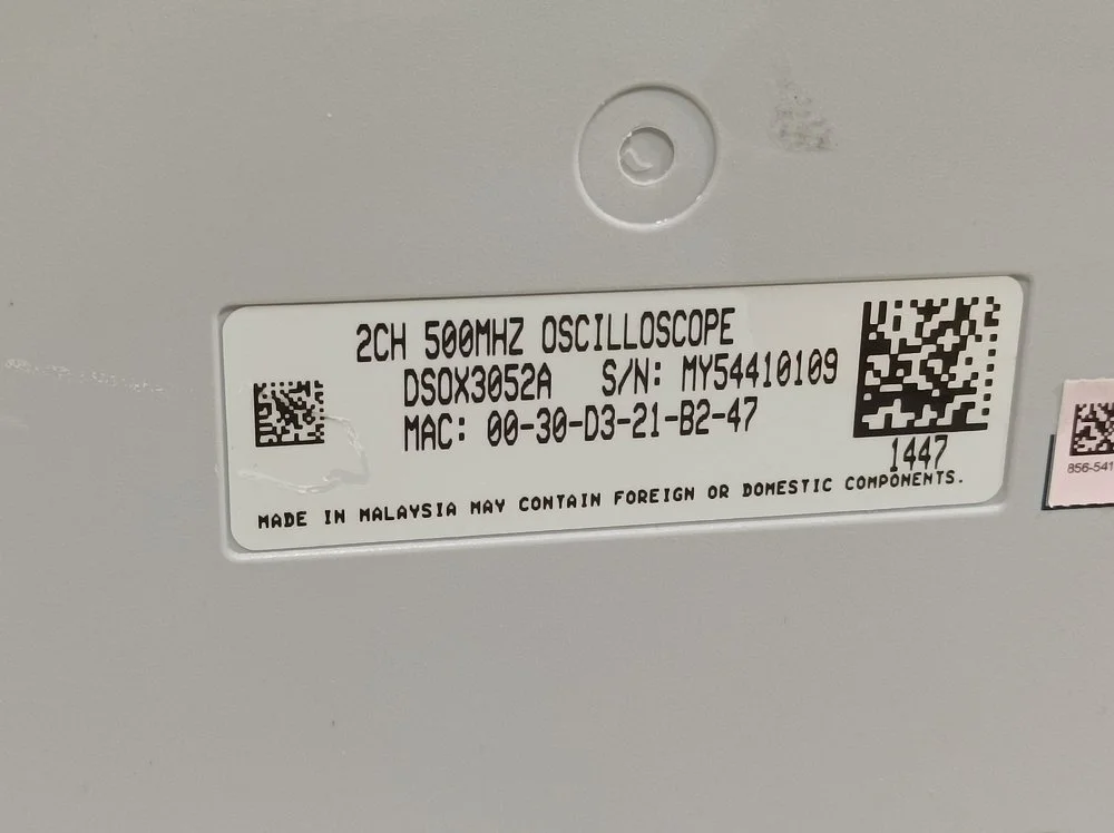 Keysight DSO-X 3052A Digital storage oscilloscope, 2Ch, 500MHz, 4GSa/s