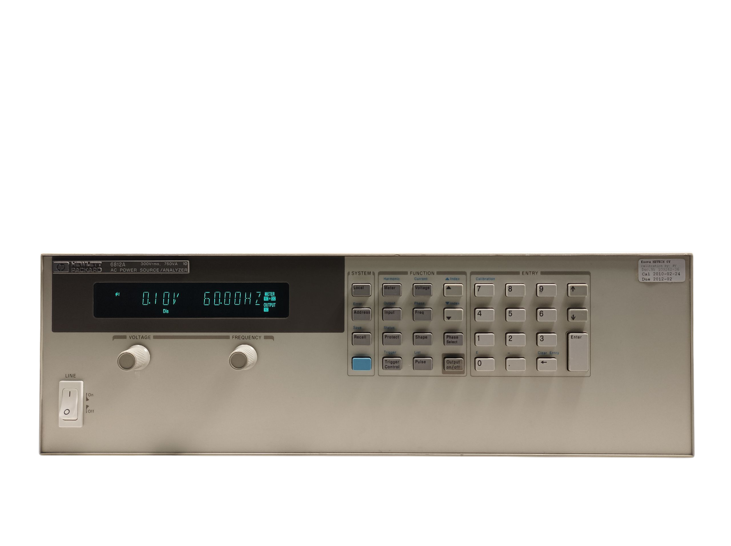 Hewlett Packard 6812A, AC Power Source / Analyzer, 750 VA