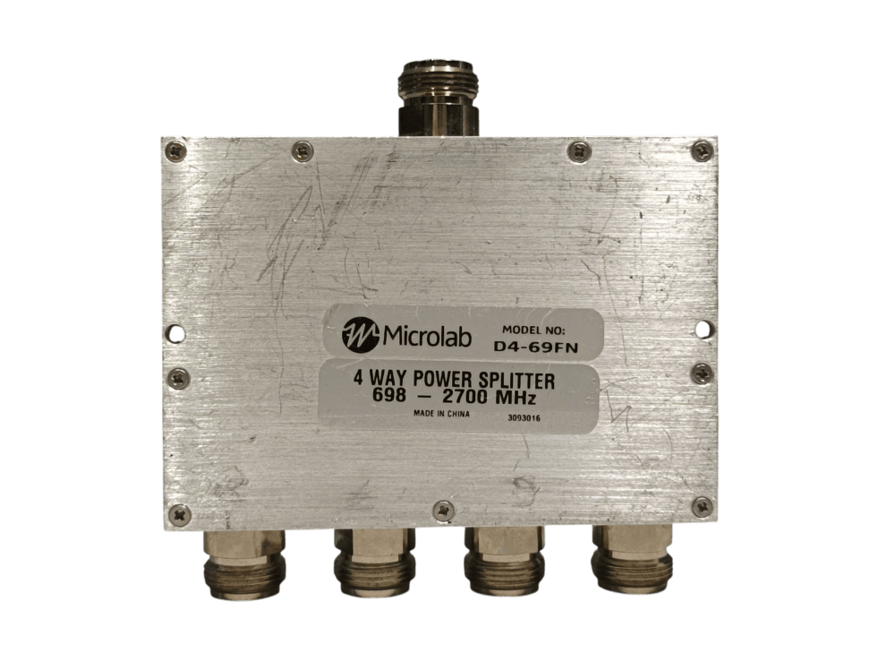 Microlab D4-69FN, 4-Way Power Splitter, 698-2700 MHz #