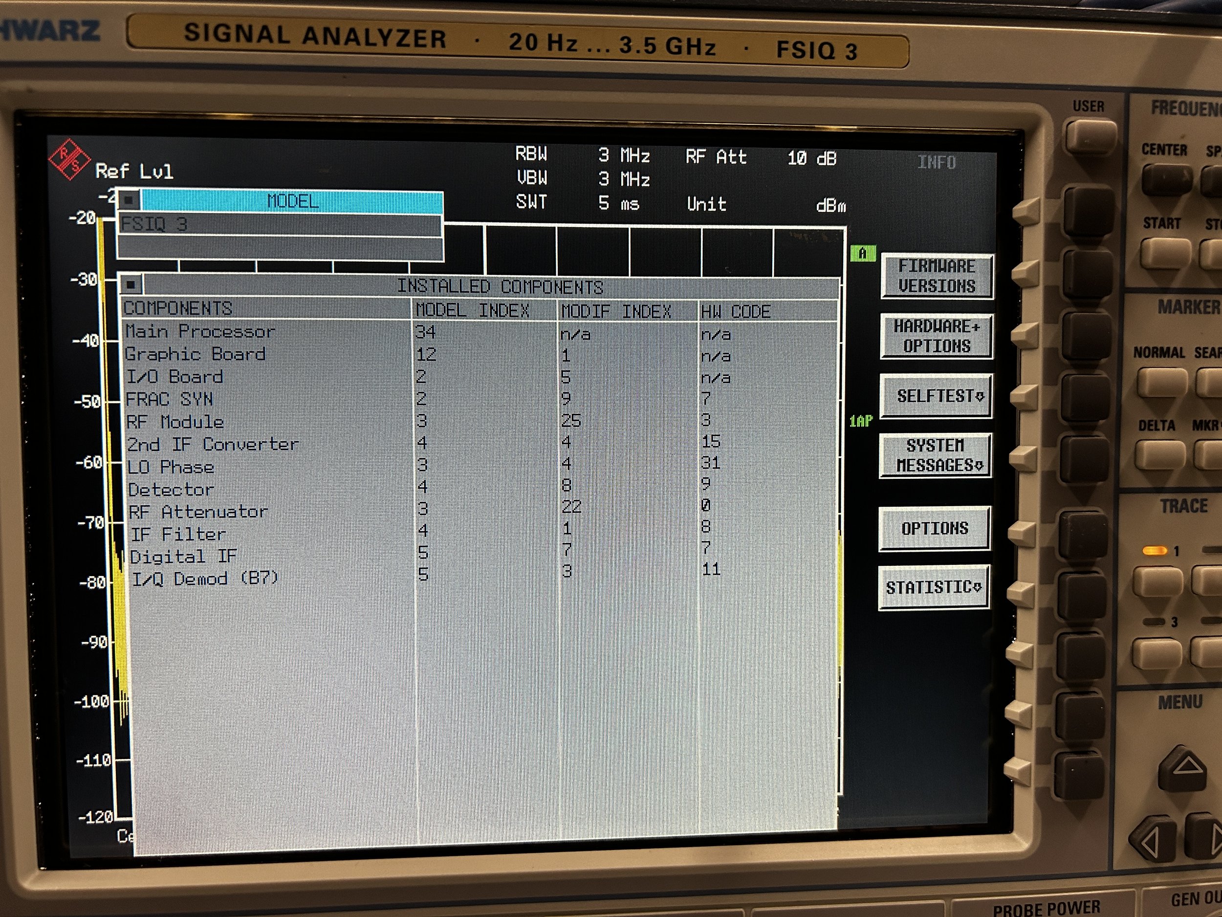 Rohde & Schwarz FSIQ3, Signal Analyzer, 20 Hz- 3,5 GHz, OPT: B4, B5, B7