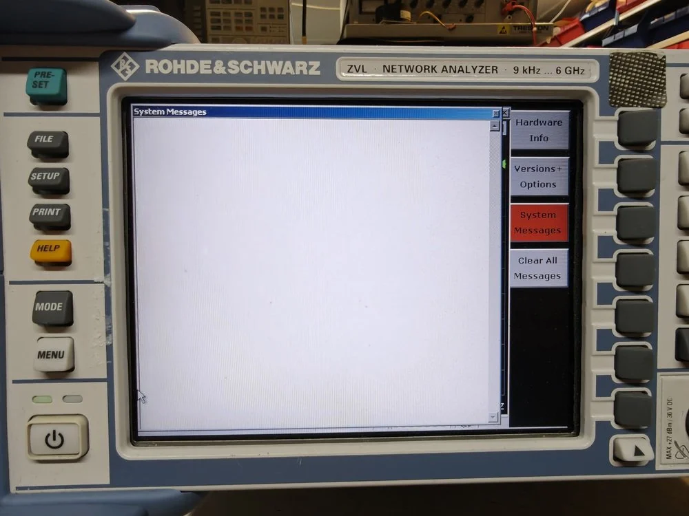 Rohde & Schwarz ZVL6, Vector Network Analyzer, 9 kHz - 6 GHz #