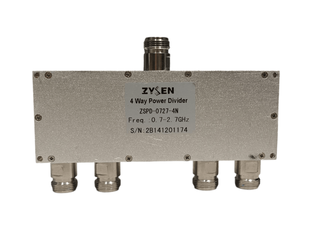 Zysen Power Divider ZSPD-0727-4N, 4 Way n(m), 0.7-2.7 GHz #