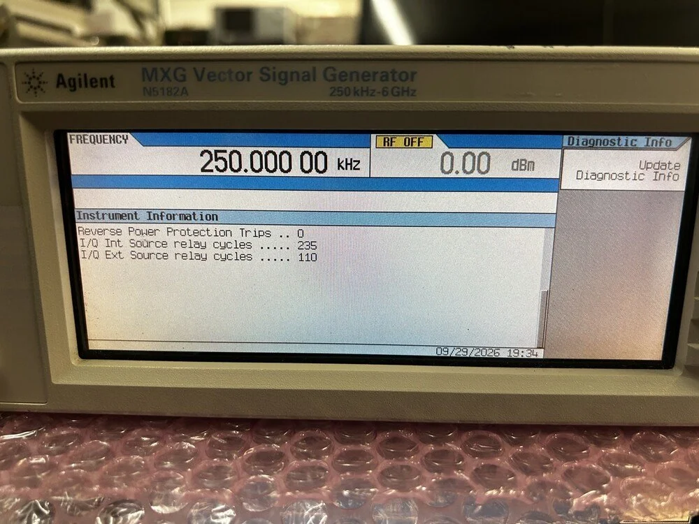 Agilent N5182A, MXG Vector Signal Generator, 250kHz -6GHz #