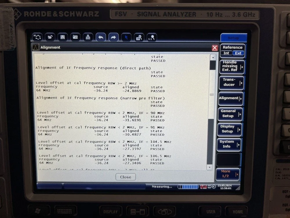 Rohde & Schwarz FSV3, Signal Analyzer, 10Hz-3.6GHz, OPT: B25, B29, K10, K72, 102511-Kj #