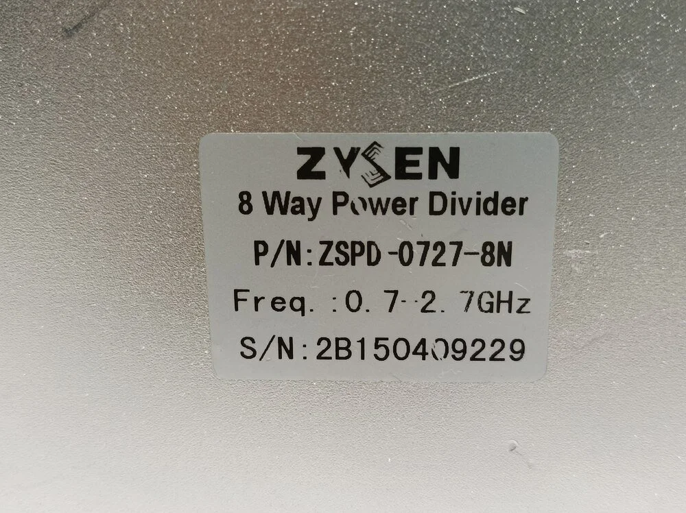 Zysen 8 Way Power Divider ZSPD-0727-8N, 0.7-2.7 GHz #