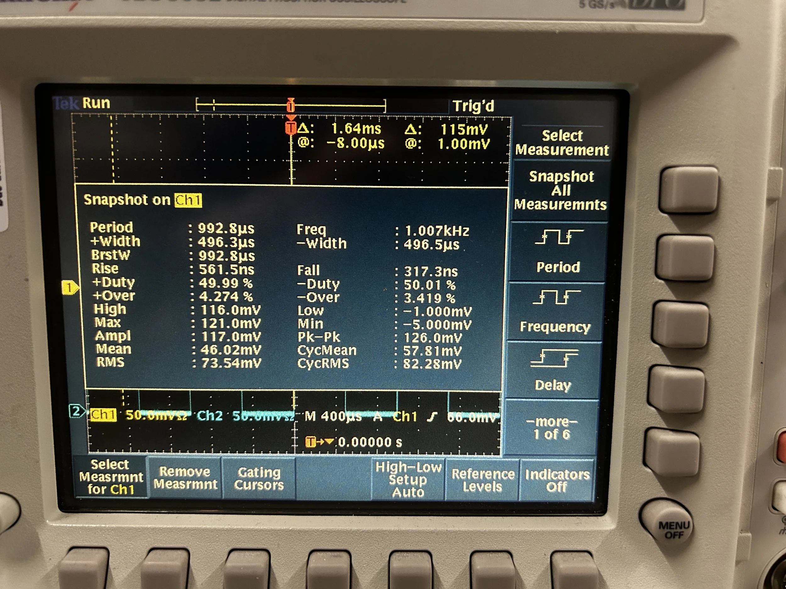 Tektronix TDS 3052, Digital Phosphor Oscilloscope, 500 MHz, 5 GS/s #