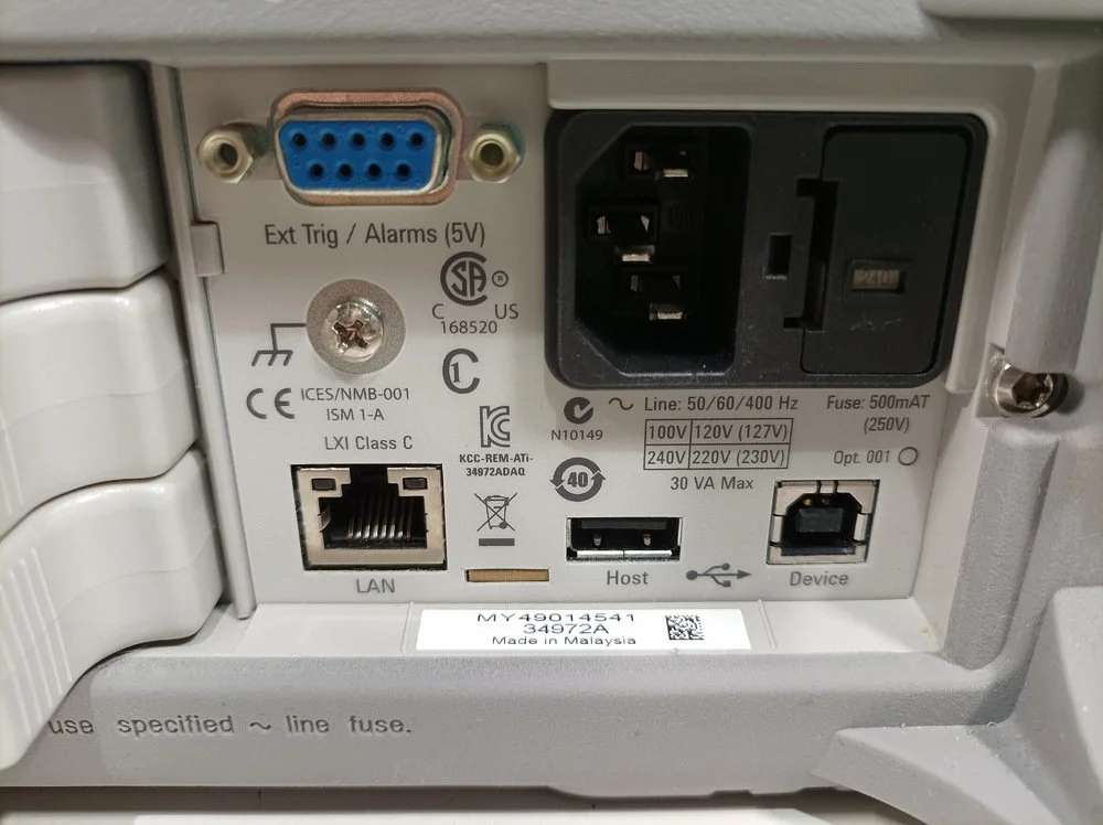 Agilent 34972A, LXI Data Acquisition/Switch Unit