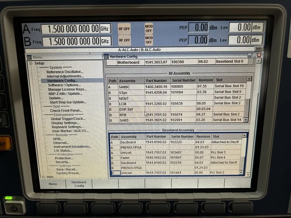 Rohde & Schwarz SMU200A, Vector Signal Generator Loaded with Options