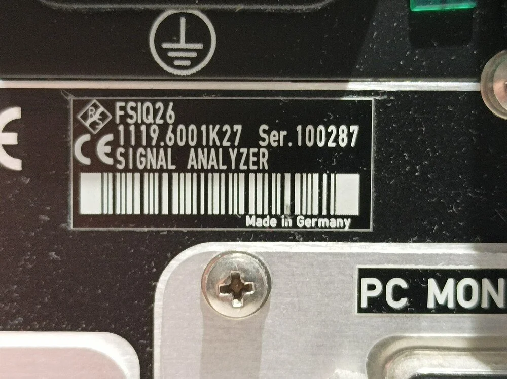 Rohde & Schwarz FSIQ26, Signal Analyzer, 20Hz-26.5GHz, Loaded with Options
