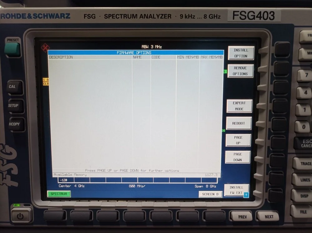 Rohde & Schwarz FSG Spectrum analyzer 9kHz-8GHz #