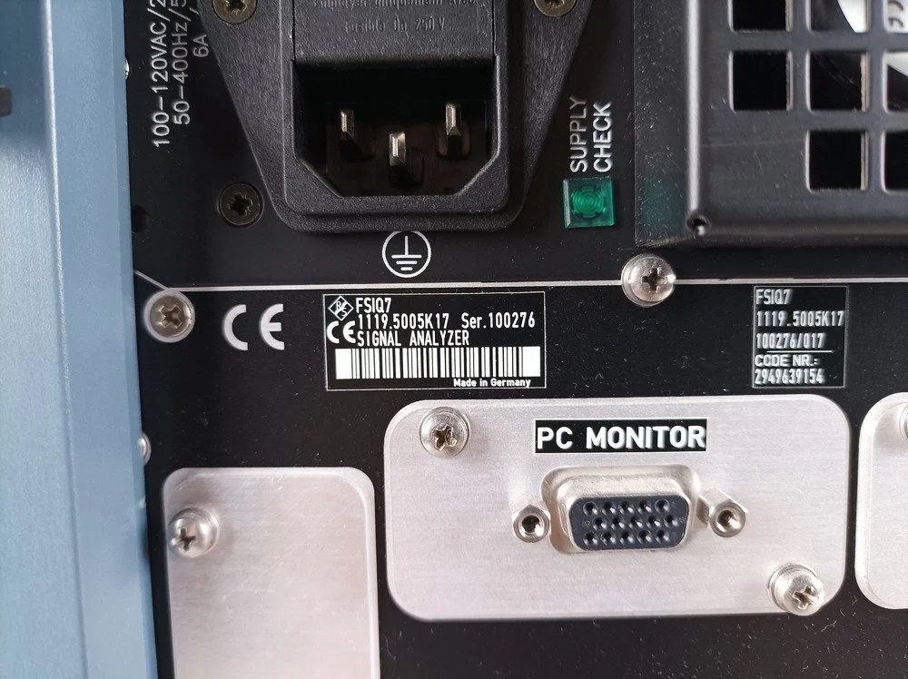 Rohde & Schwarz FSIQ 7, Signal Analyzer, 20Hz-7GHz #