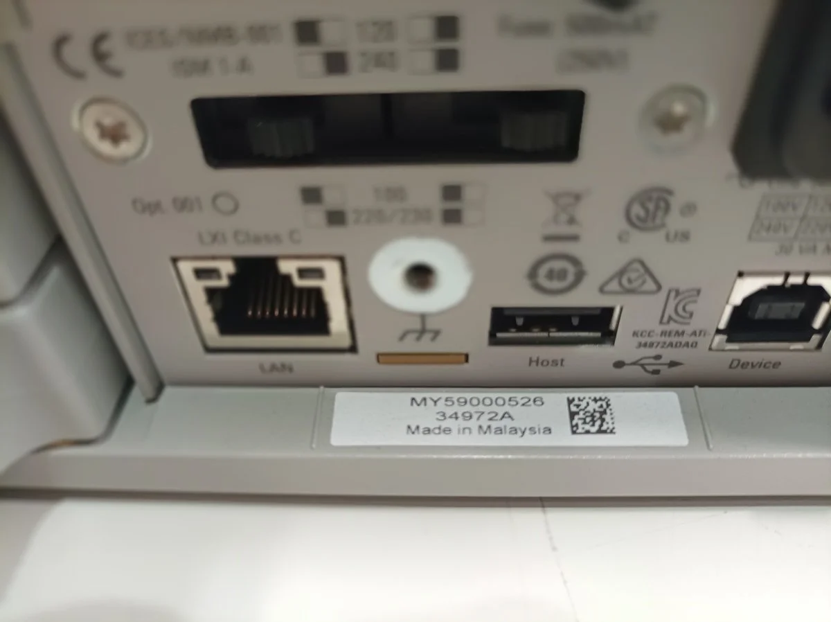 Keysight 34972A, LXI Data Acquisition/Switch Unit #