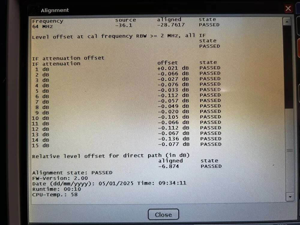 Rohde & Schwarz FSV3, Signal Analyzer, 10 Hz-3.6 GHz, OPT: B25, B29, K10, K72 #