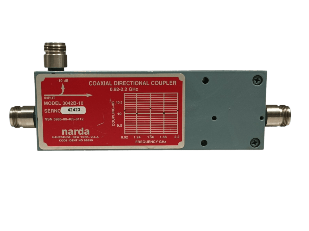Narda 3042B-10, Coaxial Directional Coupler, 0.92-2.2 GHz #