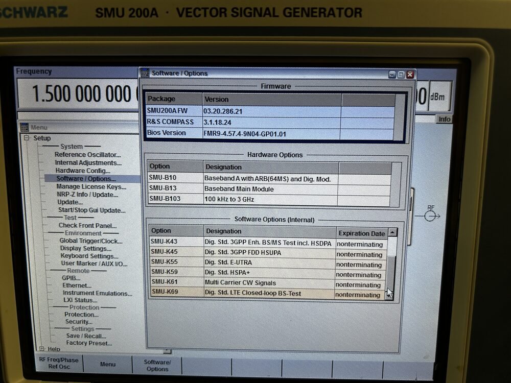 Rohde & Schwarz SMU200A, Vector Signal Generator, 3GHz, Ser: 104669 #
