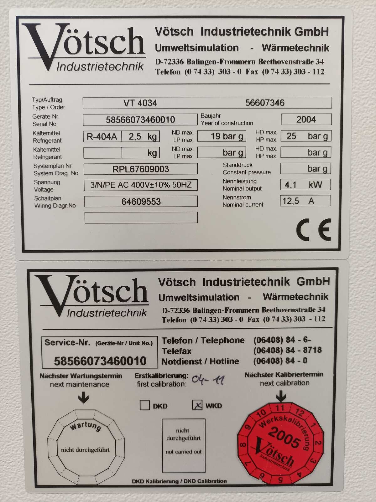 Vötsch VT 4034, Temperature Test Chamber, -42°C / +180°C #