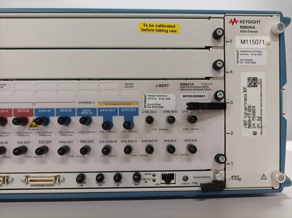 Keysight M8020A, High-Performance BERT, Set w/ M9505A & M8041A, w/OPT, Calibrated #