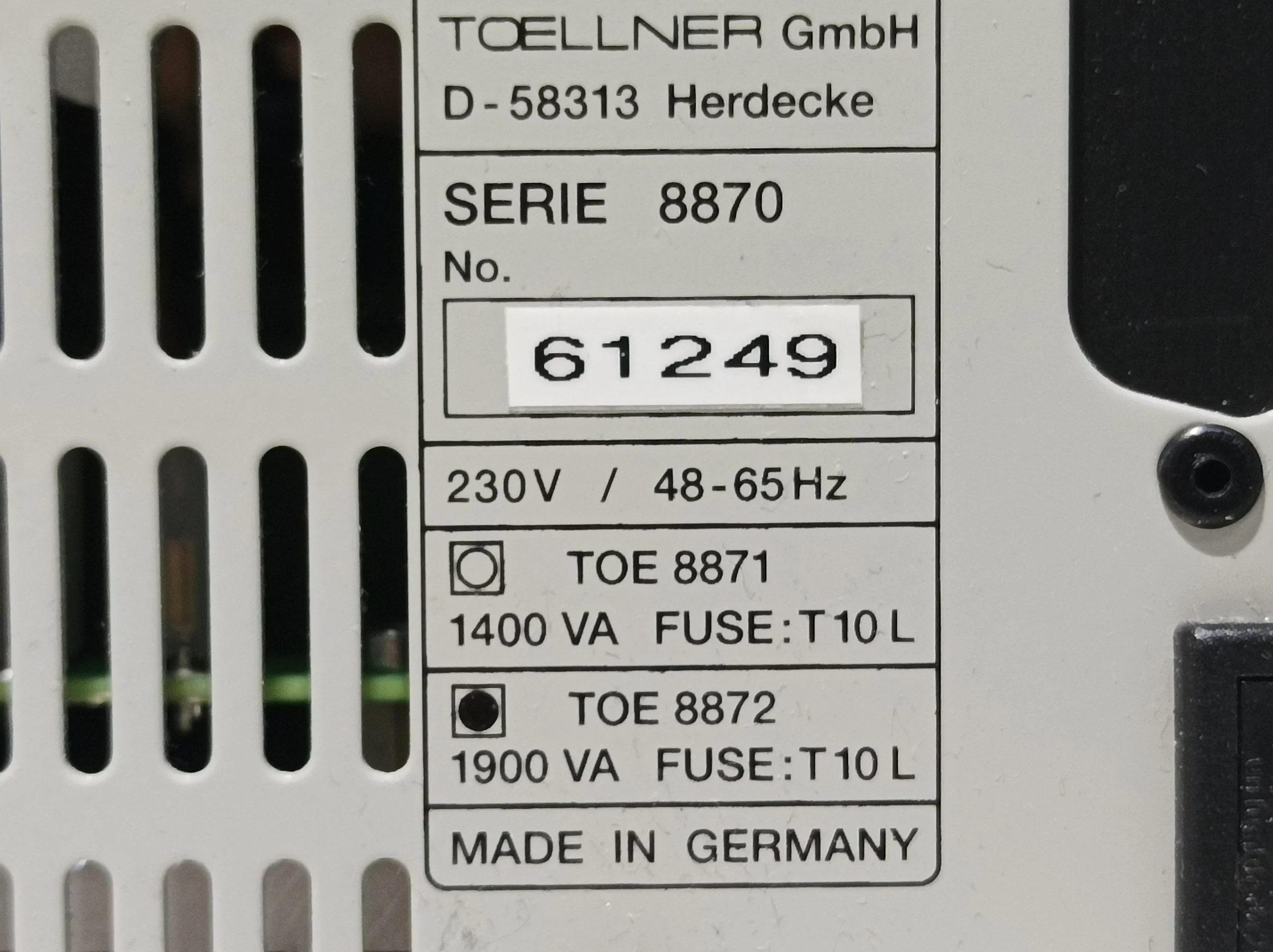 Toellner TOE 8872-60, DC Power Supply, 60V, 1500W