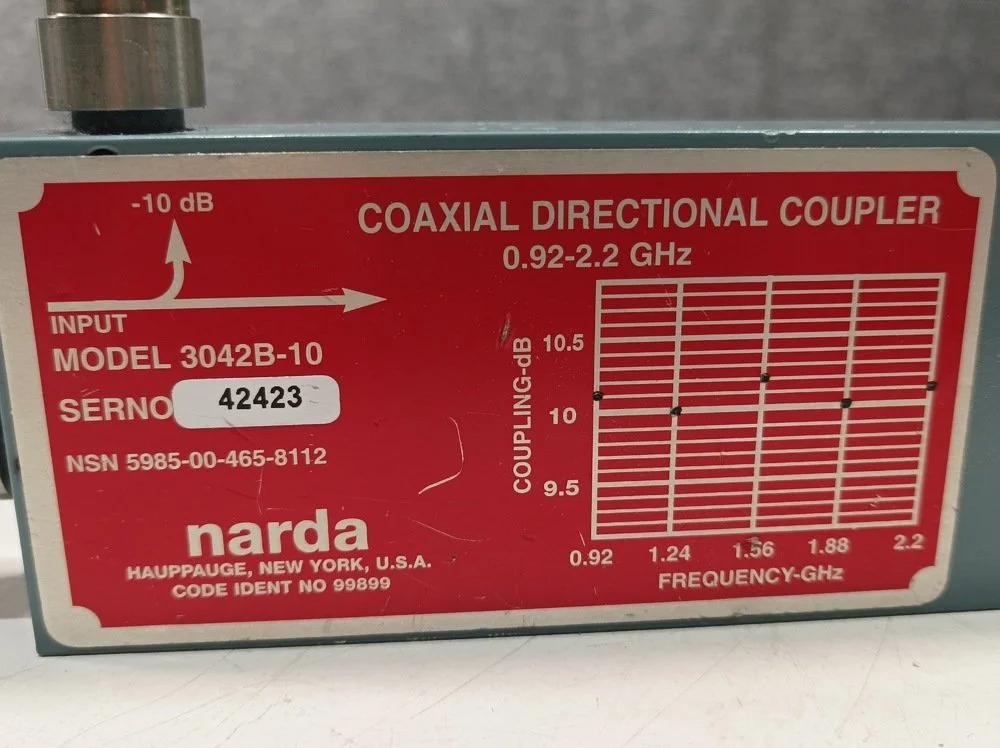 Narda 3042B-10, Coaxial Directional Coupler, 0.92-2.2 GHz #