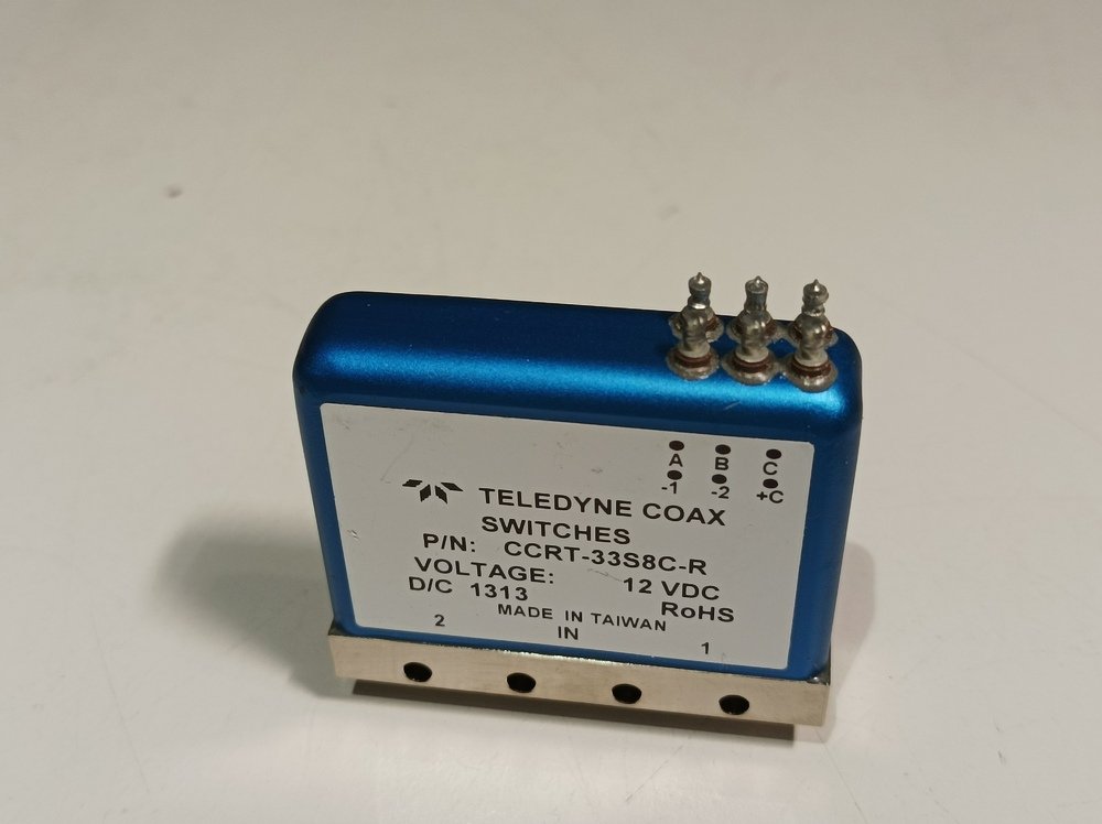 Teledyne CCRT-33S8C-R, Coax Switch, 12 VDC, D/C 1313 #