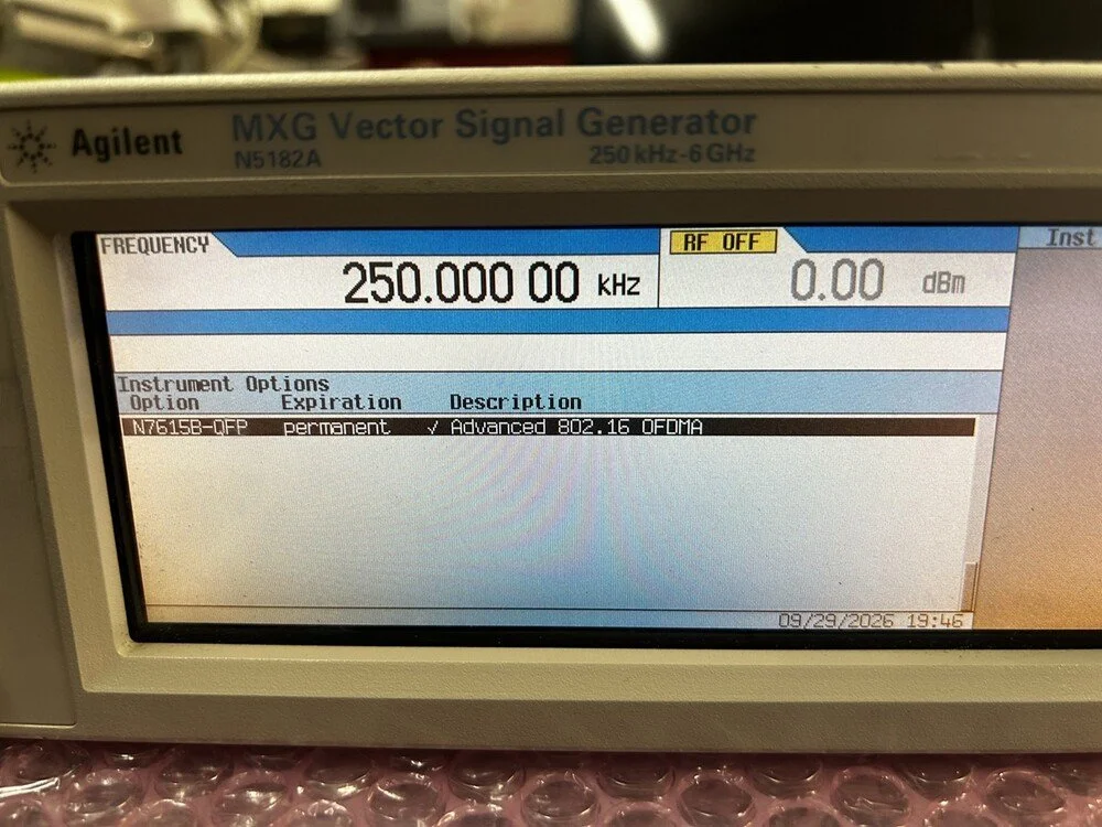 Agilent N5182A, MXG Vector Signal Generator, 250kHz -6GHz #