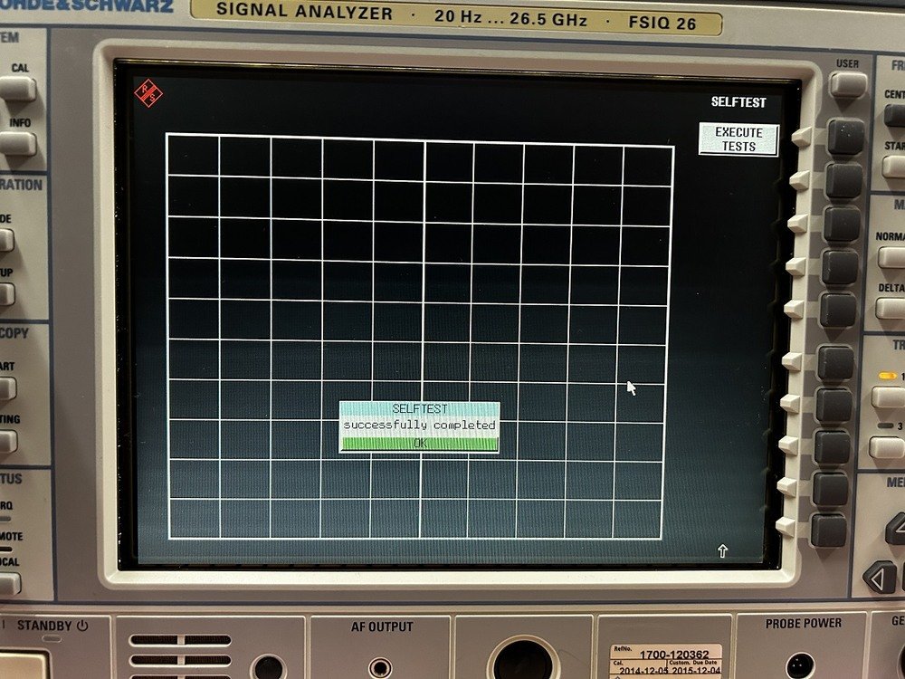 Rohde & Schwarz FSIQ26, Signal Analyzer, 20Hz-26.5GHz, Loaded with Options