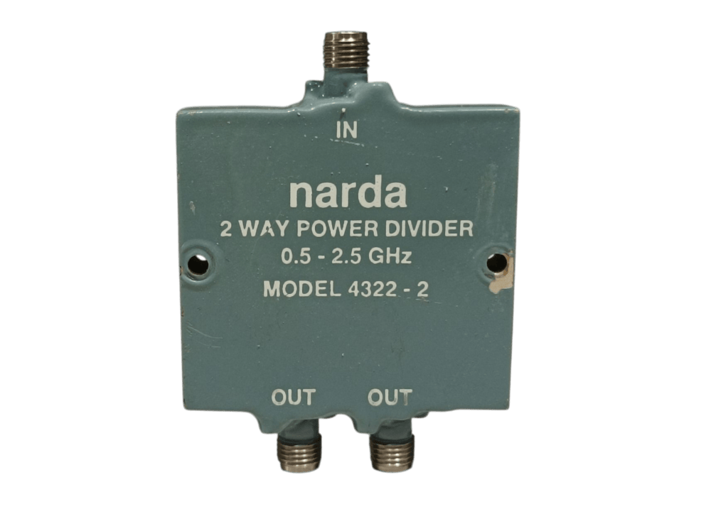 Narda 4322-2, 2-Way Power Divider, 0.5-2.5 GHz #