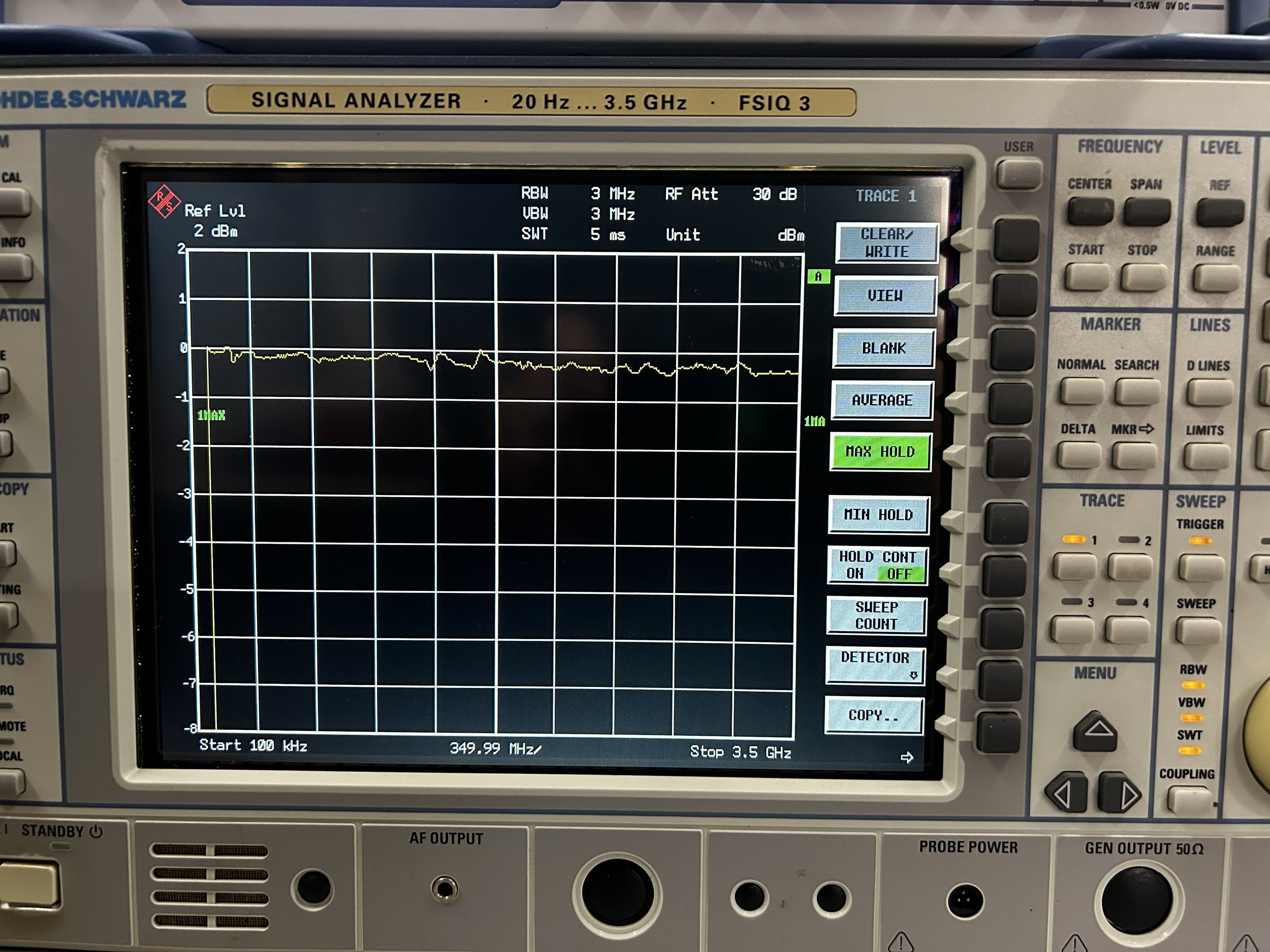 Rohde & Schwarz FSIQ3, Signal Analyzer, 20 Hz- 3,5 GHz, OPT: B4, B5, B7