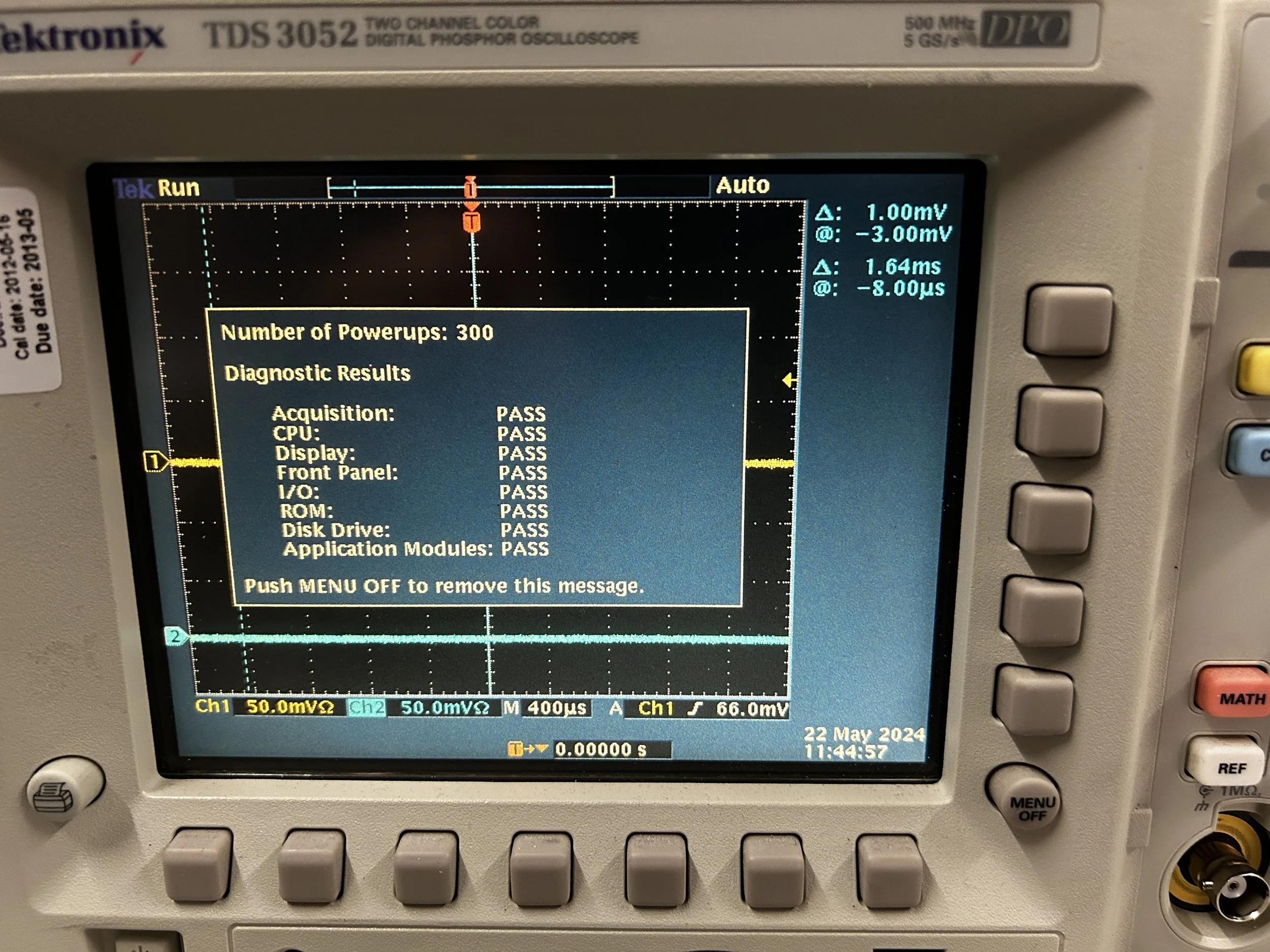 Tektronix TDS 3052, Digital Phosphor Oscilloscope, 500 MHz, 5 GS/s #