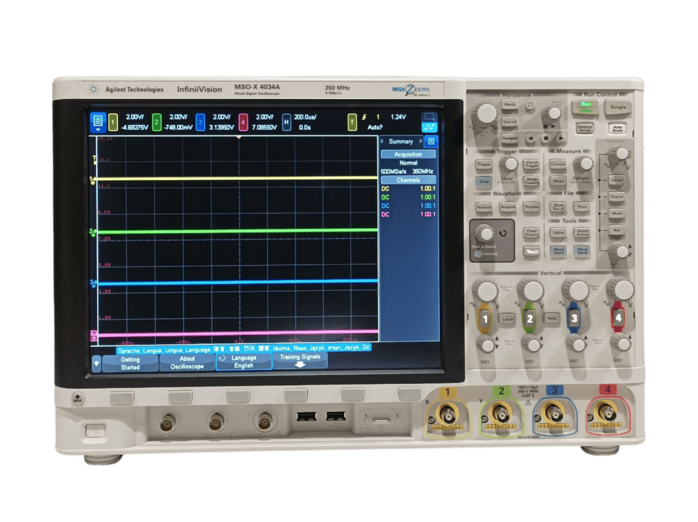 Agilent MSOX4034A, MSO, 350 MHz, 4 plus 16 Digital Channels, w/Options & Accessories #