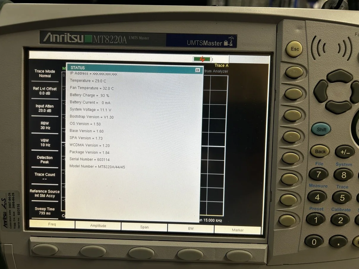 Anritsu MT8220A UMTS Master, Handheld Node B Analyzer #